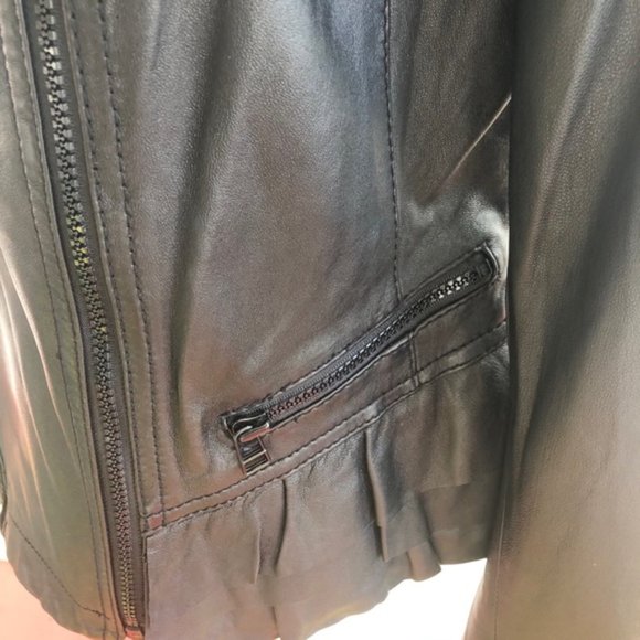 Rezrekshn Esther Chan Zip Up Leather Jacket Large - Picture 4 of 9